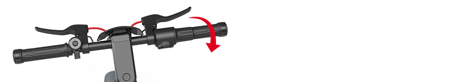 Wide Handlebars with Twist Throttle